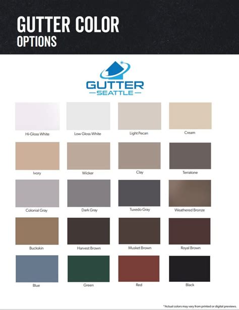 Gutter Colors Color Choices Gutter Seattle Llc