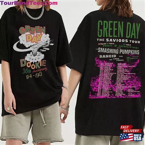 Green Day 30th Annivesary Shirt T Shirt The Saviors 2024 Tour Hoodie