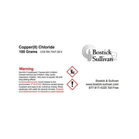 Copper Chloride - Bostick & Sullivan