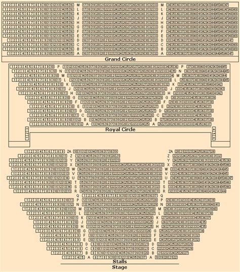 Lyceum Theatre Seating Plan