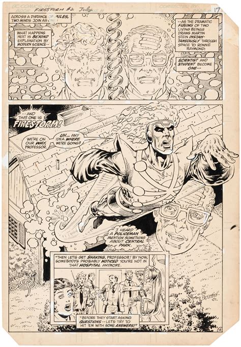 Fury Of Firestorm Vol Comic Book Page Original Art By Pat