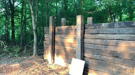 How To Build A Shooting Backstop With Railroad Ties Builders Villa