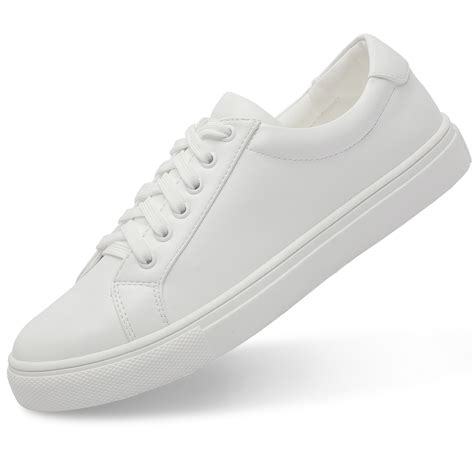 Hrfdsaok Sneakers For Men White Sneakers Men Casual Simple Leather