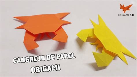 C Mo Hacer Un Cangrejo De Papel Sencillo Origami Paper Crab Youtube