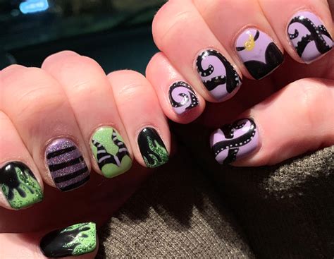 Beautiful Disney Villain Nail Art Sunnynerds Nail Art