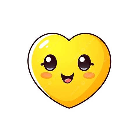 Emoji Cara Amarilla Y Emoción Con Expresión Facial Enamorada Png Dibujos Lindo Contento