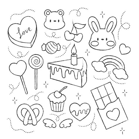 Free Vector Hand Drawn Cute Scribble Element