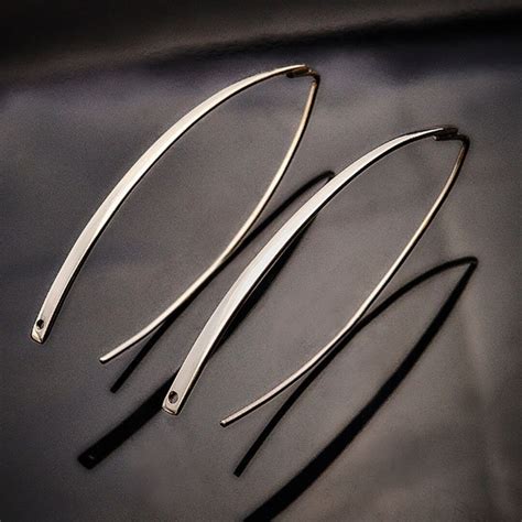 Sterling Silver Marquis Hook Earrings Ear Wire Silver Earrings