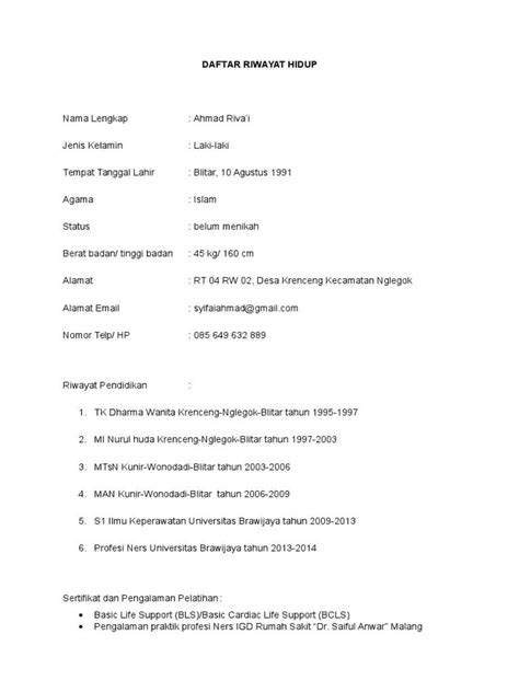 Aneka Contoh Cv Pelaut Menarik Terbaru Untuk Menulis Surat