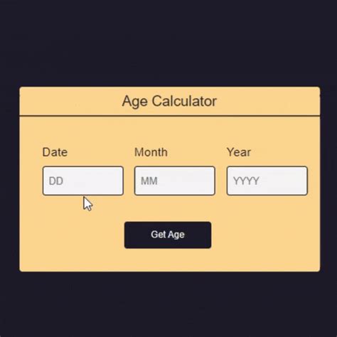 Build A User Friendly Age Calculator With Html Css And Javascript