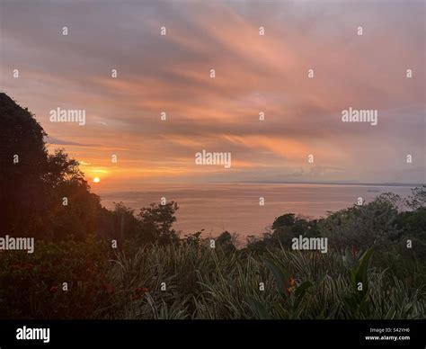 Costa Rica sunset Stock Photo - Alamy