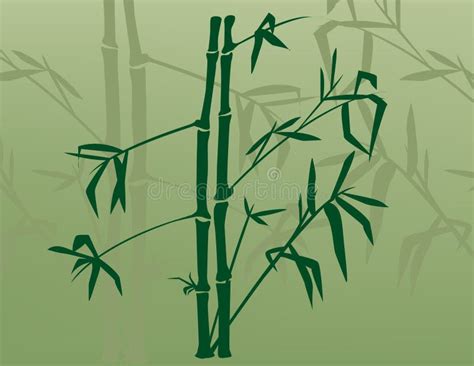 Watercolor Painting Of Bamboo Stock Illustration Illustration Of Leaf