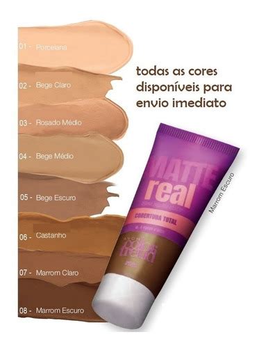 Base Líquida Matte Real Color Trend A Prova D água Avon