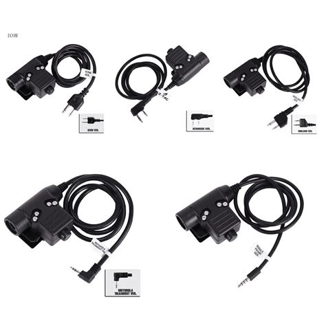 Adaptateur De Casque Militaire U94 PTT Pour Icom Mend Midland