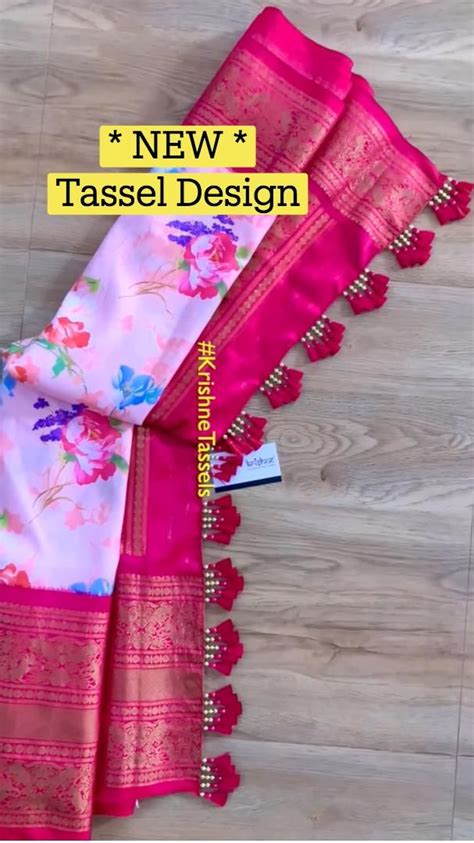 Printed Silk Saree Tassels By Krishne New Saree Kuchu Design By