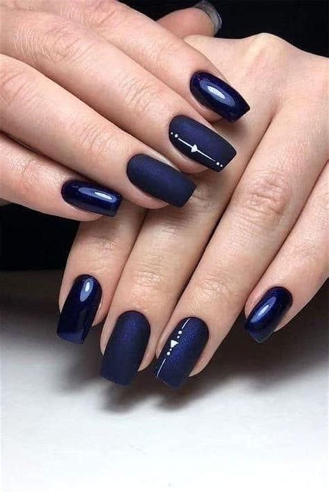 Top 25 Best Navy Blue Nail Design Ideas 2023 Update Nail Art Geometric Nail Stylish Nails