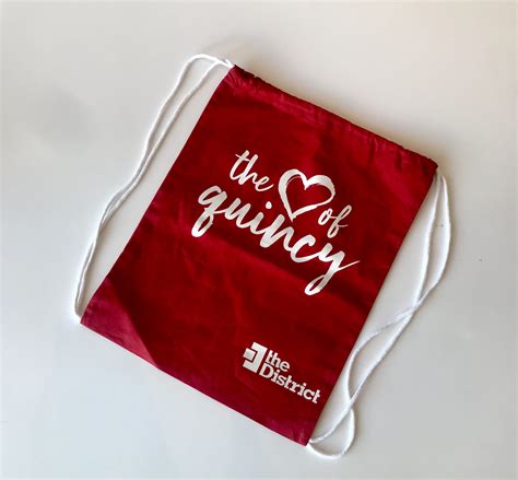 Drawstring Tote Bag - The District | Quincy, Illinois