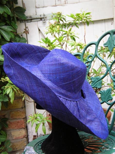 Large Brim Fold Up Straw Hat By Plumandivory On Etsy