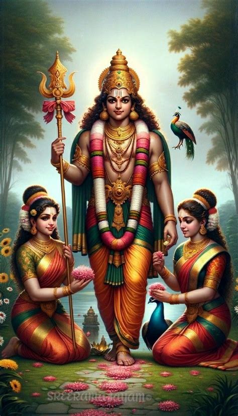 The Hindu God With Two Women And A Bird