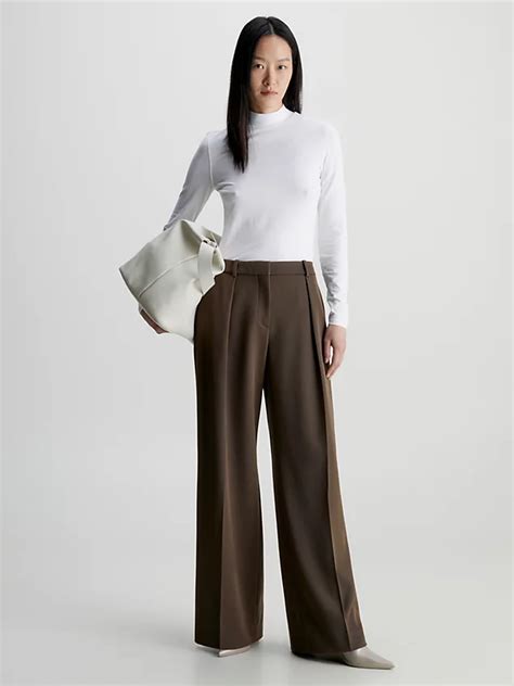 Slim Modal Mock Neck Top Calvin Klein® K20k206067yaf