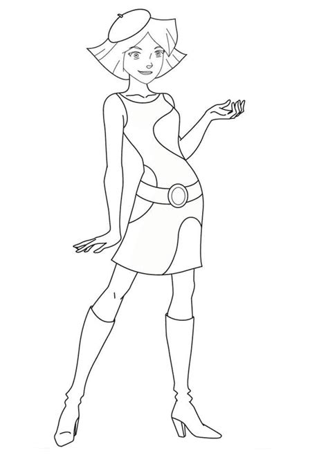 Beautiful Clover Totally Spies Coloring Page Free Printable Coloring