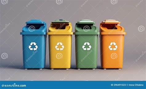 Contenedores De Diferentes Tipos Concepto De Reciclaje Ai Generativo