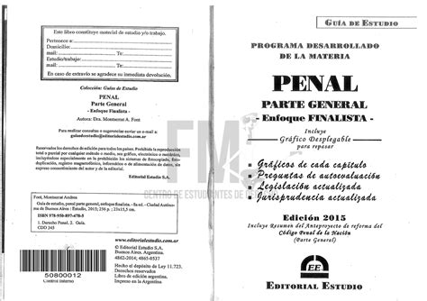 Guia De Estudio Penal Derecho Penal Studocu