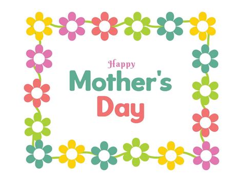 Happy Mothers Day Floral Photo Frame 43502747 Vector Art At Vecteezy