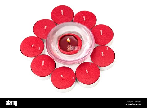 red candle making shapes on a white background Stock Photo - Alamy