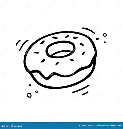 Ilustraci N De Donut Boceto Dibujado A Mano De Rosquilla Ilustraci N