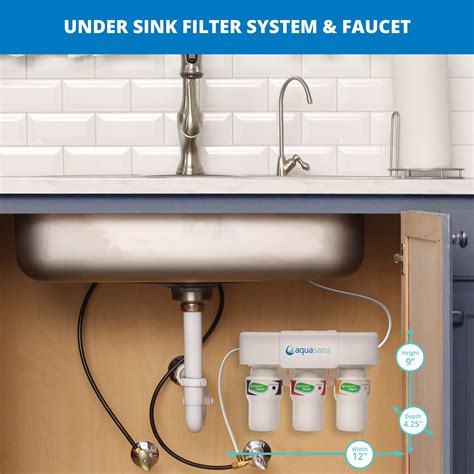 Aquasana 3 Stage Under Sink Water Filter System Kitchen Counter Claryum Filtration Filters