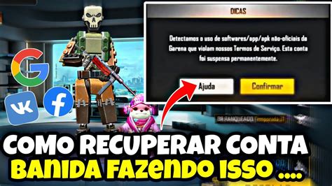 Como Recuperar Conta Pelo Id Como Desbanir Conta Do Free Fire Banida