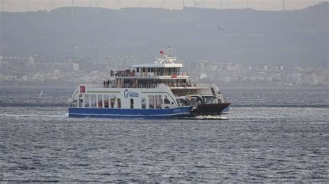 Çanakkale de deniz ulaşımına olumsuz hava engeli