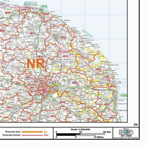 Northern England Postcode District Map (D4) – Map Logic