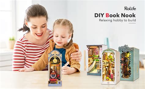 Rolife DIY Book Nook Kit 3D Wooden Puzzle Bookshelf Indert Decor With