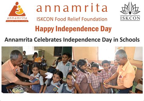 Annamrita Celebrates Independence Day In Schools Happy Independence