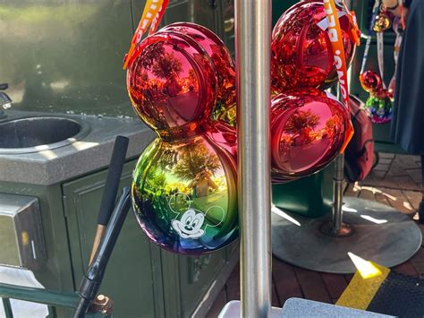 New Rainbow Disney Pride Mickey Balloon Popcorn Bucket Debuts At Disneyland Wdw News Today