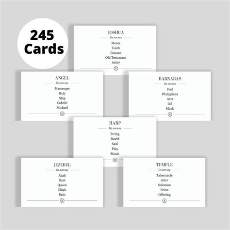 Bible Taboo Game Printable Bible Taboo Cards Bible Games Etsy