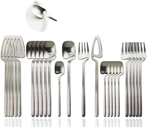 Jashii Silverware Set Satin Finish Piece Stainless Steel Flatware