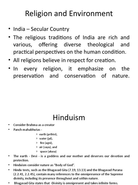 Religion and Environment | PDF | Devi | Vedas