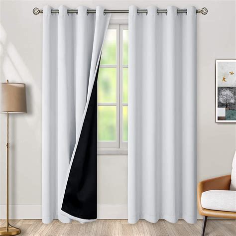 Bgment Thermal Insulated Blackout Curtains For Bedroom With Black