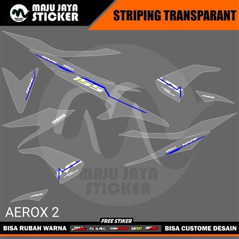 Decal Stiker Striping Transparan Aerox Variasi Full Body Stripping Nvx