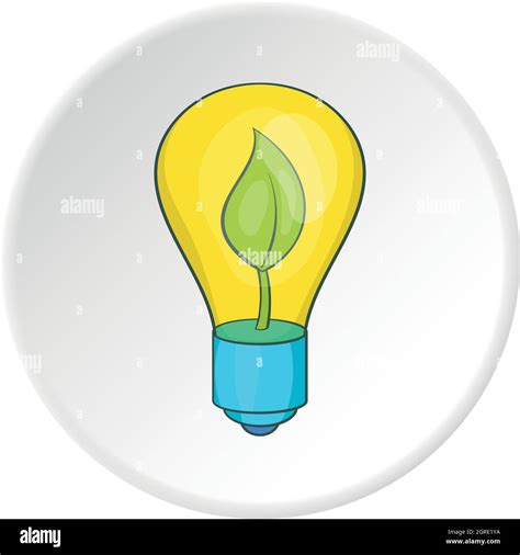 Eco Light Bulb Icon Cartoon Style Stock Vector Image Art Alamy