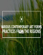 Quarter 3 Week 3 5 Contemporary Art Forms And Practices From The