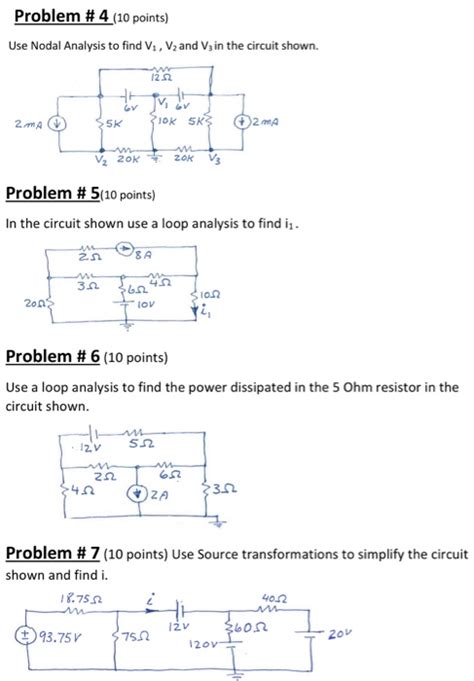 Solved Problem Points Use Nodal Analysis To Find V Chegg