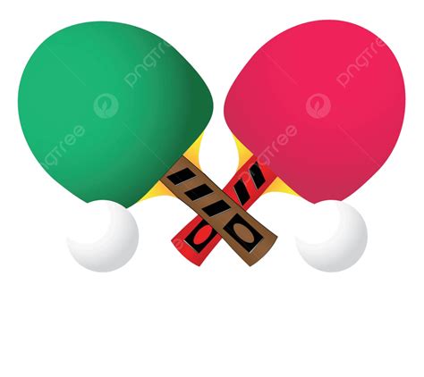 Detailed Illustration Of Two Table Tennis Rackets One Fun Grip Vector