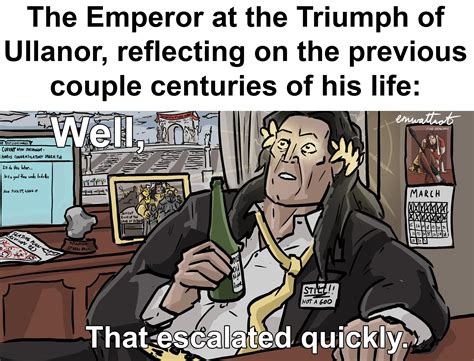 ﻿the Emperor At The Triumph Of Ullanor Reflecting On The Previous