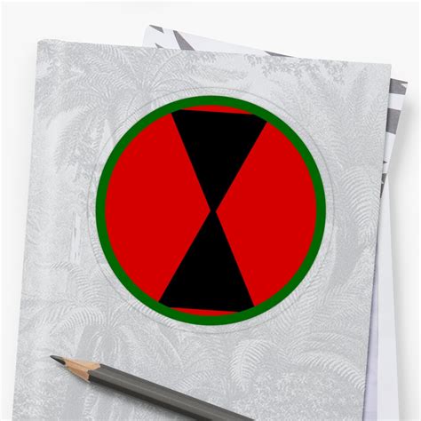 "Logo of the 7th Infantry Division, U.S. Army" Sticker by Quatrosales | Redbubble