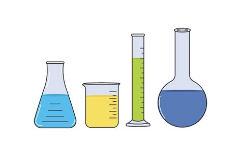 Premium Vector Vector Illustration Set Of Medical Chemical Glass