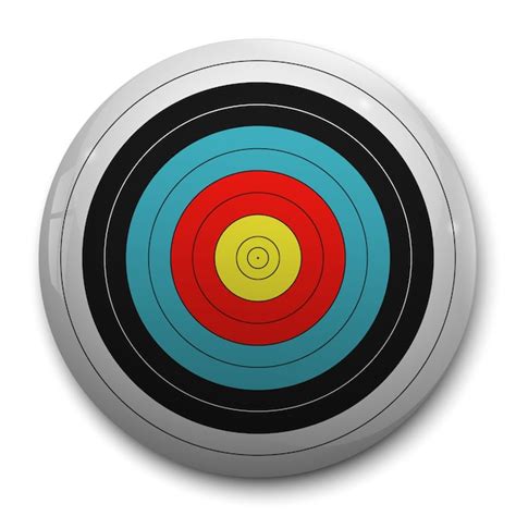 Premium Vector | 3d realistic target for archery target